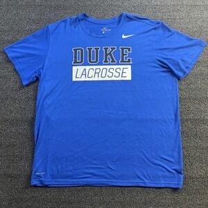 Vintage Duke Blue Devils Lacrosse Shirt‎ Mens XX Large Blue Nike Team NCAA Logo